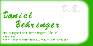 daniel behringer business card